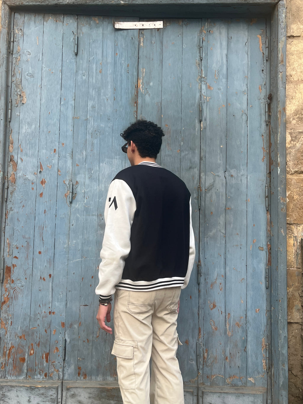 The "چ" Varsity Jacket (Black)