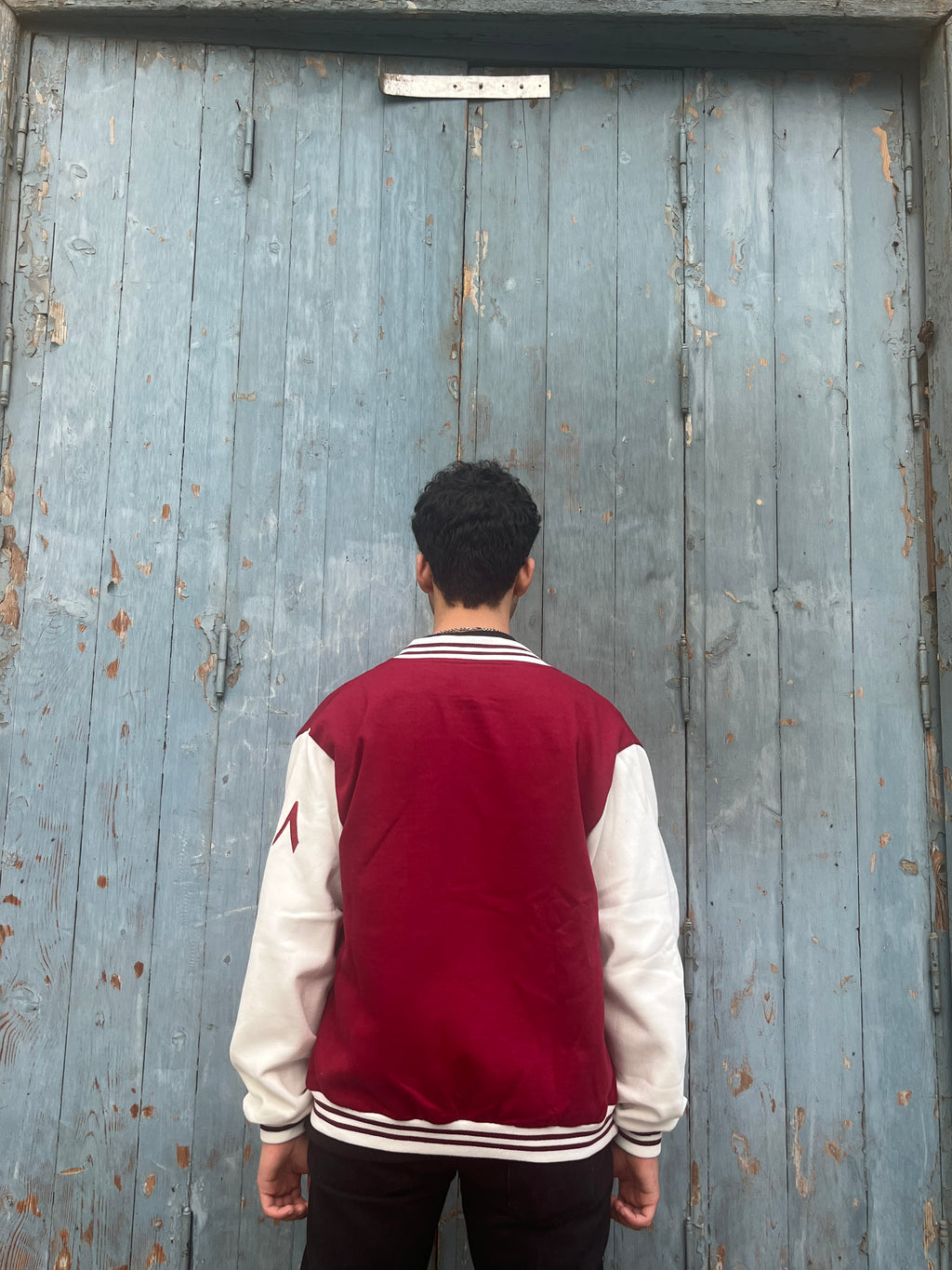 The "چ" Varsity Jacket (maroon)